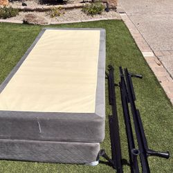 King size box springs & metal bed frame