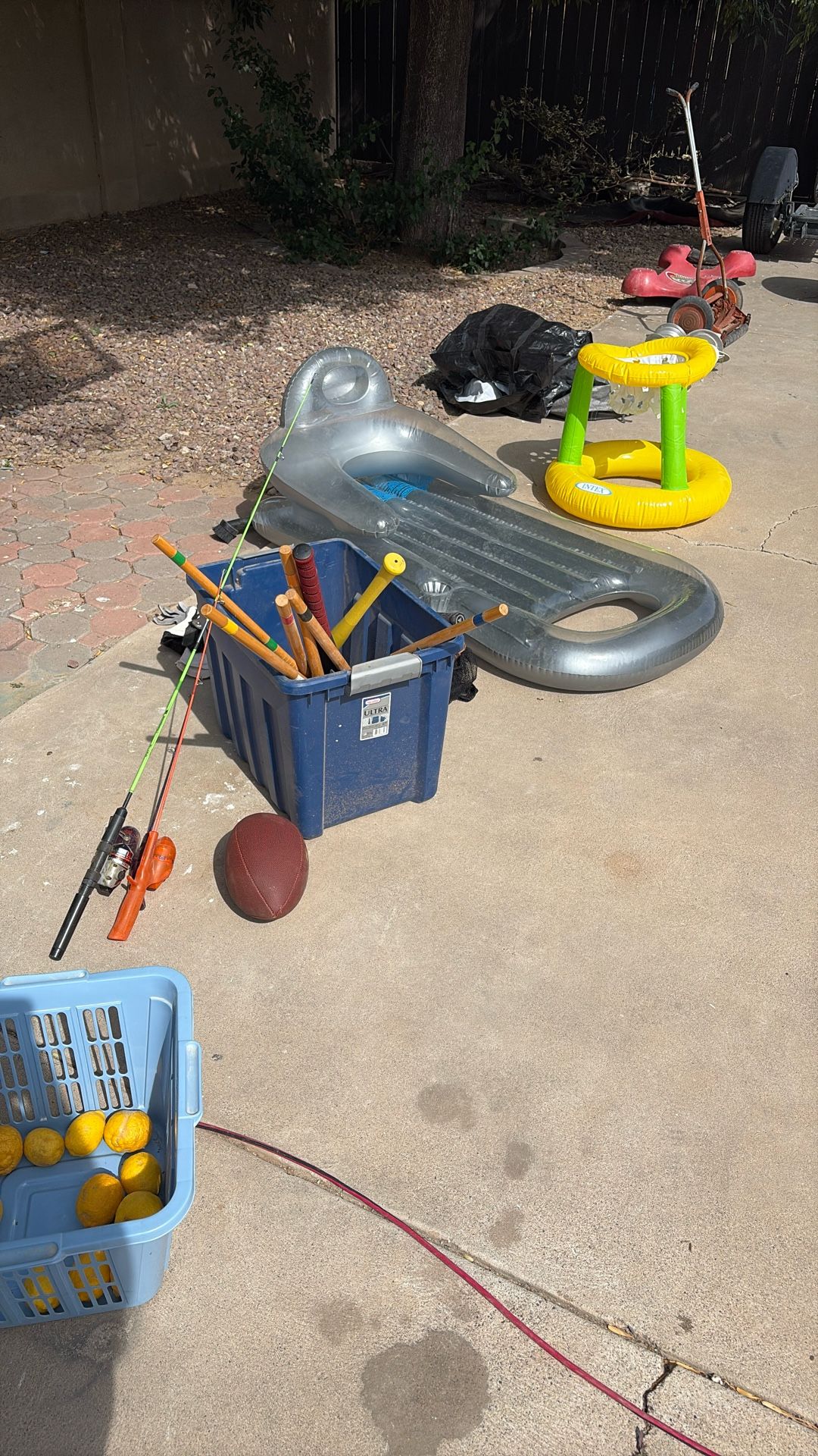 Summer Fun Kids Sports And Pool Gear + Yard Sale