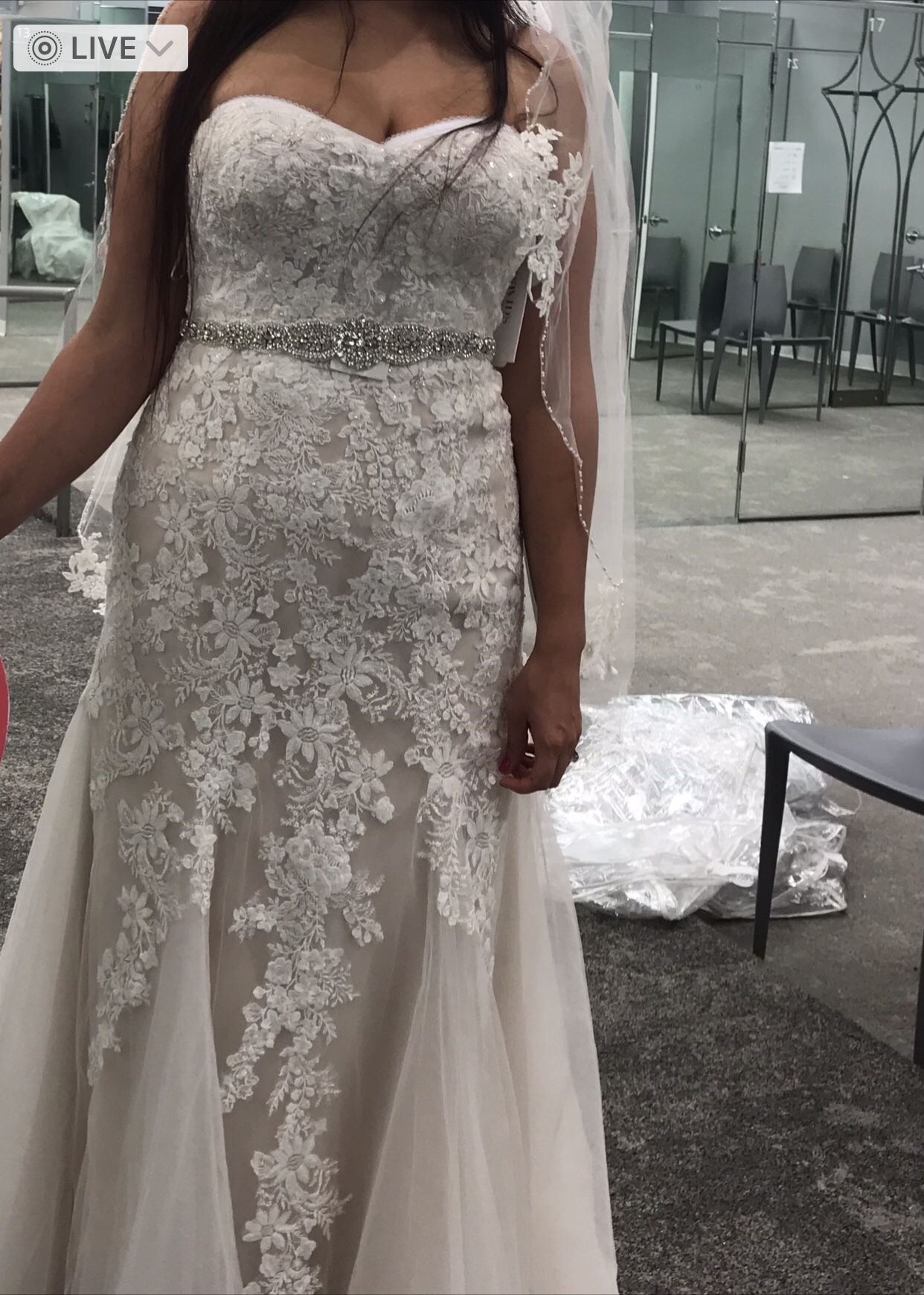 Brand New Size 12 Ivory And Champagne Wedding Dress 