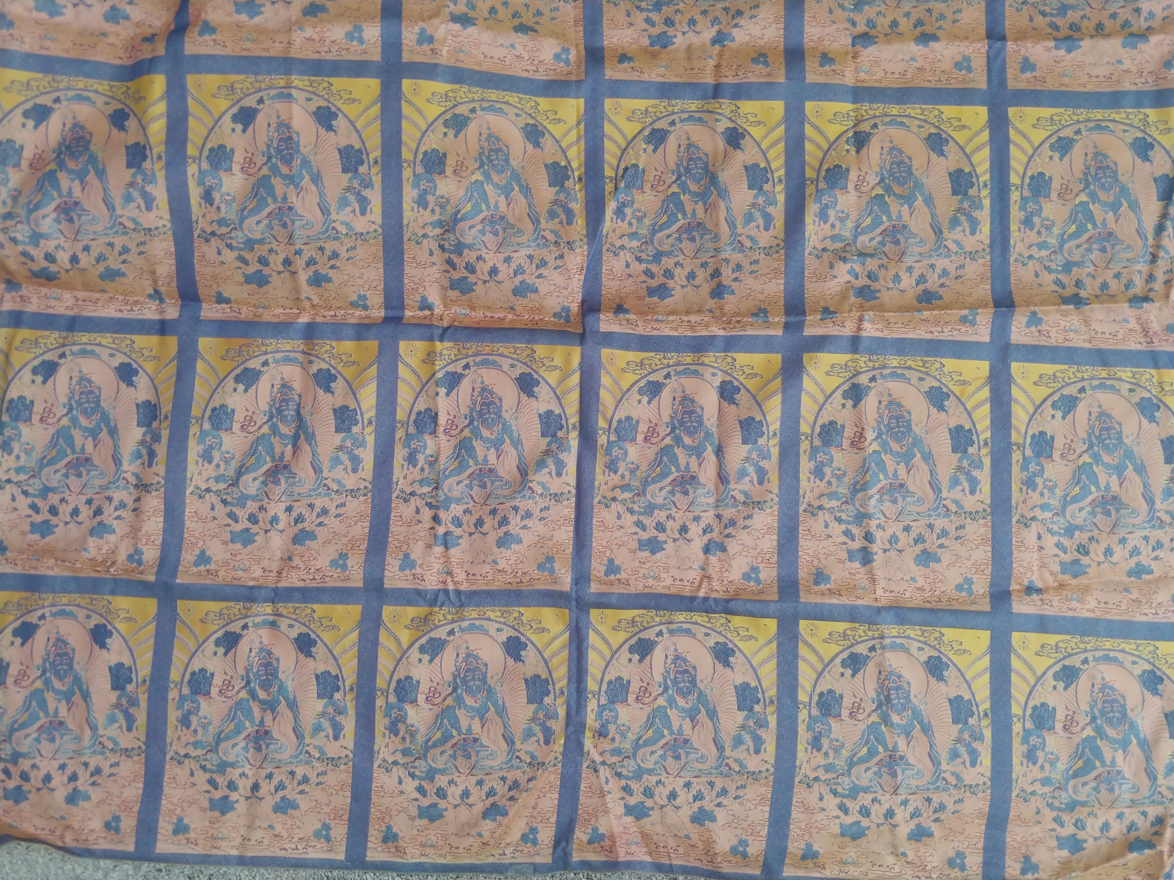 Tibetan guru rinpoche fabric wall hanging