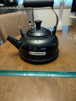 Le Creuset Black Enamel Tea Kettle