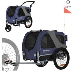 NEW XL Pet Bike Trailer & Stroller For XL Dogs