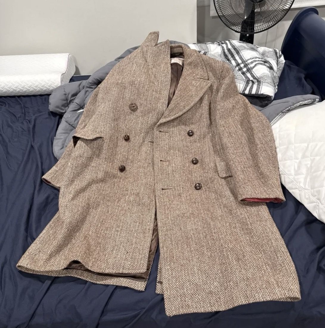Harris Tweed trench coat