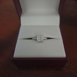 moissanite engagement ring