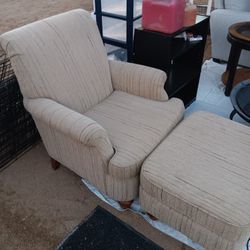Tan Chair W/ Foot Rest