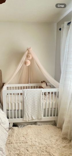 Babyletto Hudson 3 in 1 convertible crib toddler bed white