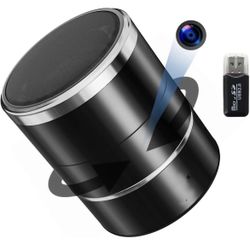 Hidden Camera Speaker WiFi Spy Camera in Wireless Bluetooth Speaker, 1080P Nanny Cam Secret Indoor Camera,Live Feed,180° Rotating Lens,Motion Detectio