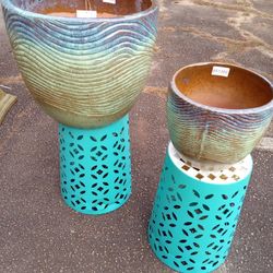 Awesome New Designer Glazed Terracotta Garden Planter High Quality Masterpiece Very Detailed