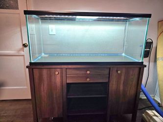 Large Glass Aquarium Tank with Wood Stand