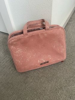 Pink and gold travel/ makeup bag