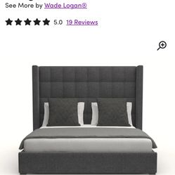 Tall King Upholstered Headboard & Bedframe