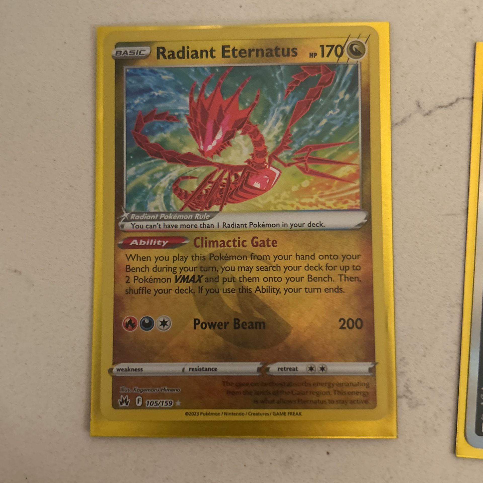 Radiant Eternatus Pokémon Collectible, Sand And Offer. Nothing Free.