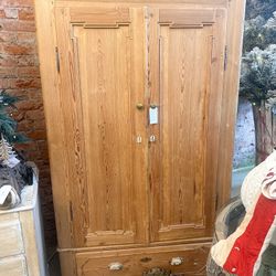 Antique European Pine Armoire 