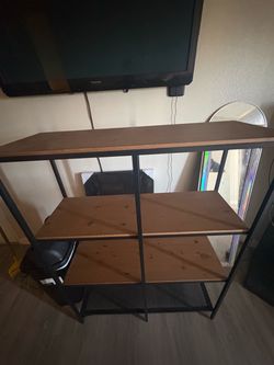 Brown shelf