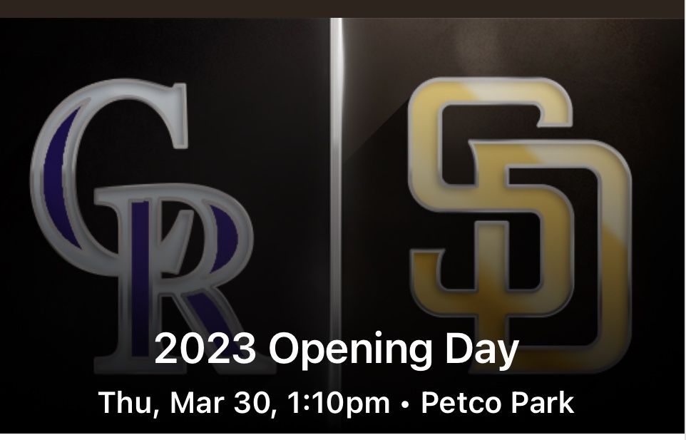 Pair of Padres Opening Day