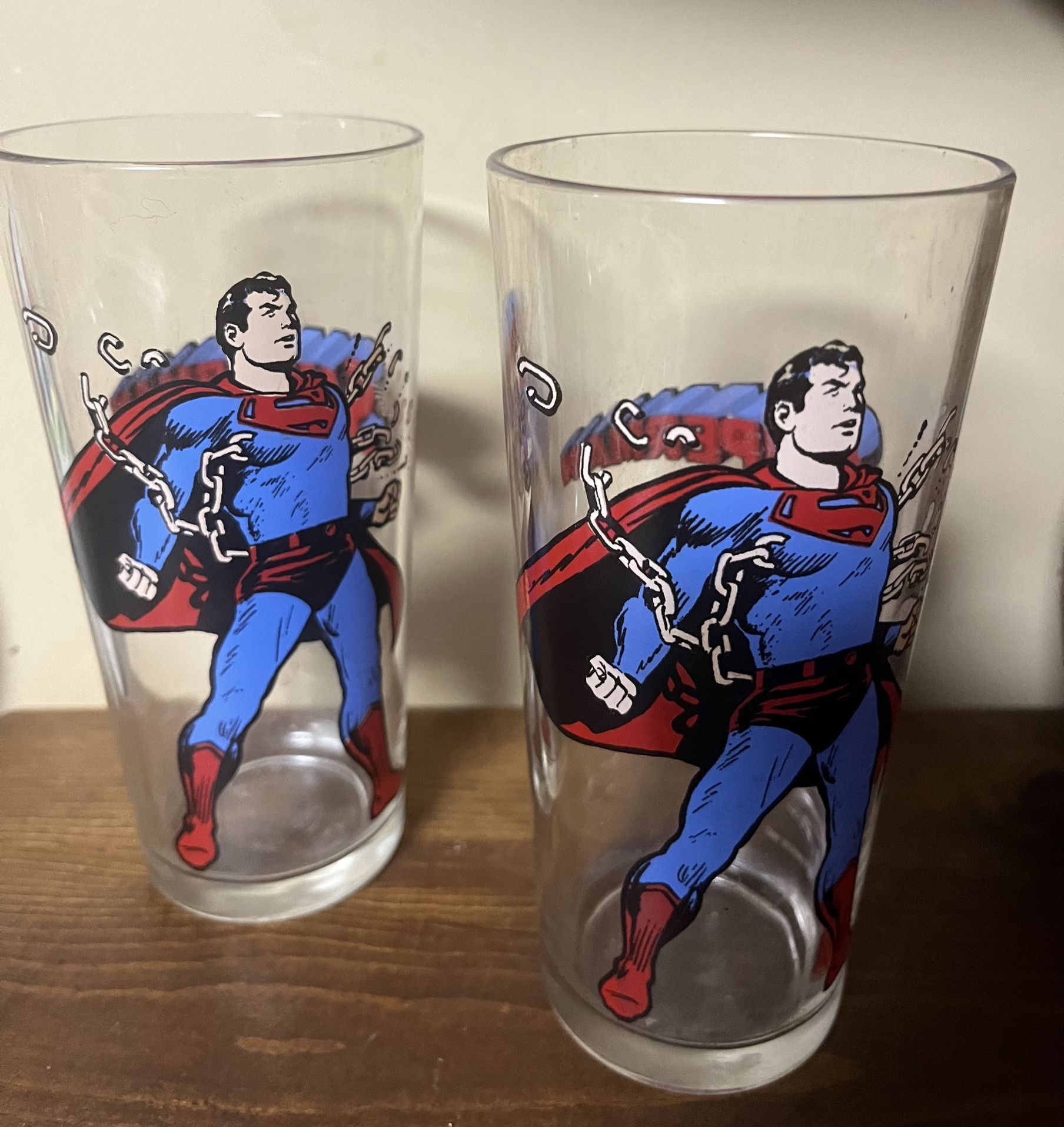 Pair of Vintage Collectible Superman Glasses