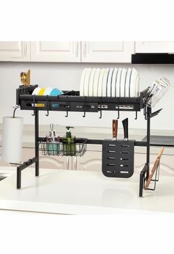 Over-the-sink dish drying rack
