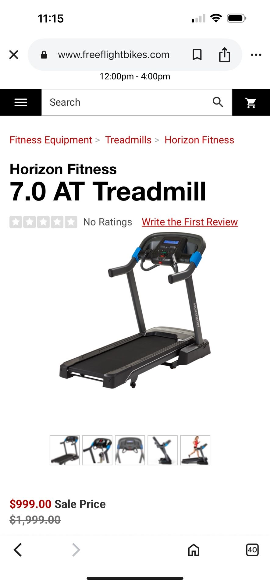 Horizon Treadmill