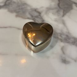 Vintage Heart-Shaped Trinket Box - Red Velvet Lined Interior - Perfect for Jewelry or Keepsakes 