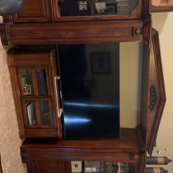 Dark Wooden Entertainment Center - $500 OBO