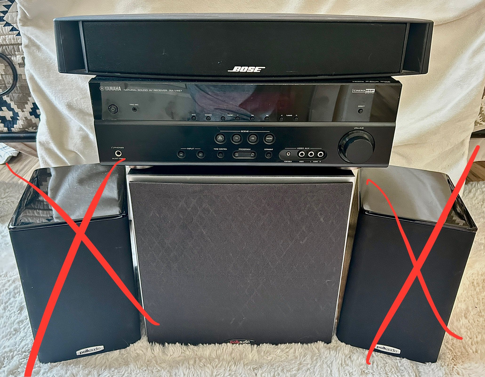 Digital Home Theater/Stereo System. Yamaha, Polk Audio, BOSE