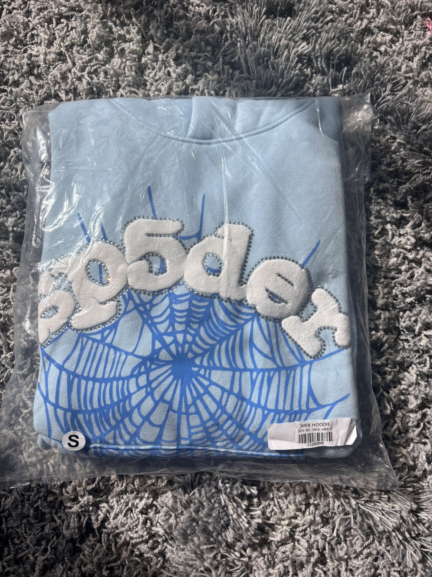 Spider Hoodie Light Blue