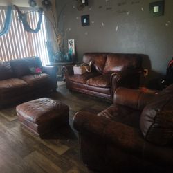 Brown Leather Couches 