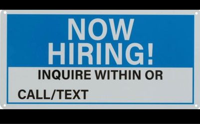 Now hiring signs