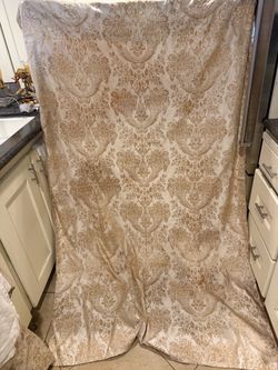 Damask Brocade Fabric Panel Curtain Drape