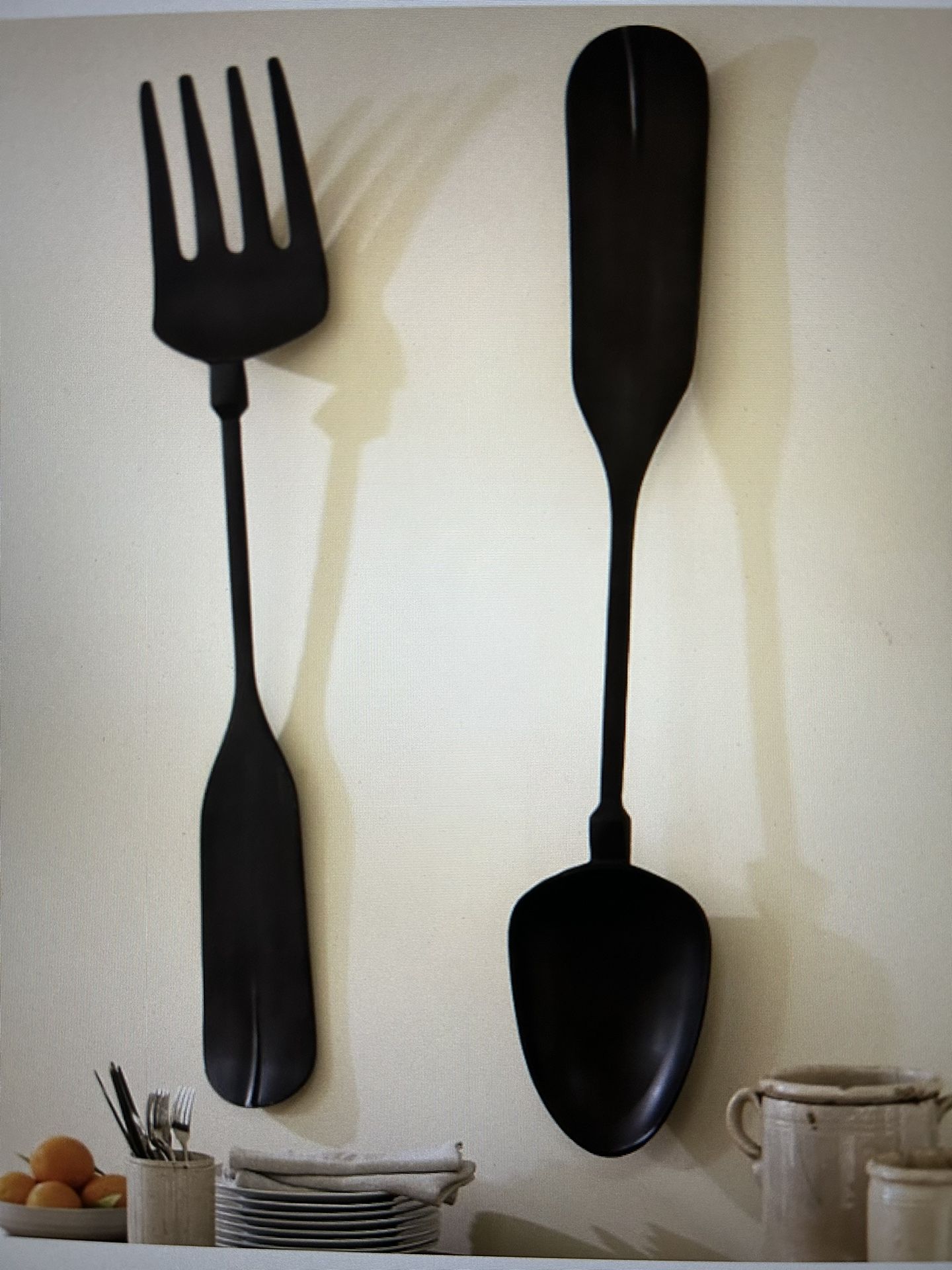 Pottery Barn Fork & Spoon 4 Foot Wall Art! for Sale in Boca Raton, FL