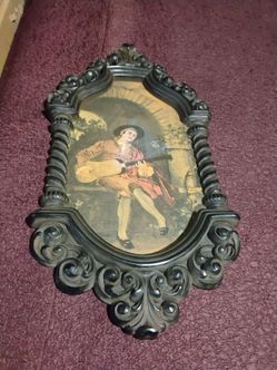 Vintage Sirocco Shirley Tatters Field Scrolled Wall Plaque
