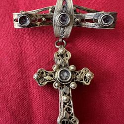 Gold Plated Sterling Silver brooch/pendant, over 70 years Sold.