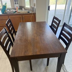 Dining set - Table and 4 chairs - $50