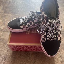 Custom Vans Roses/checkard Unisex