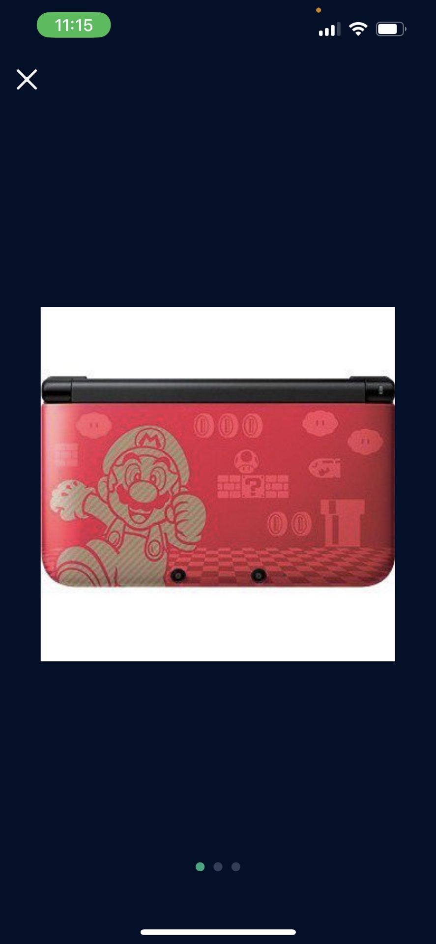 Limited Edition Nintendo 3ds XL Super Mario Bros Gold Edition
