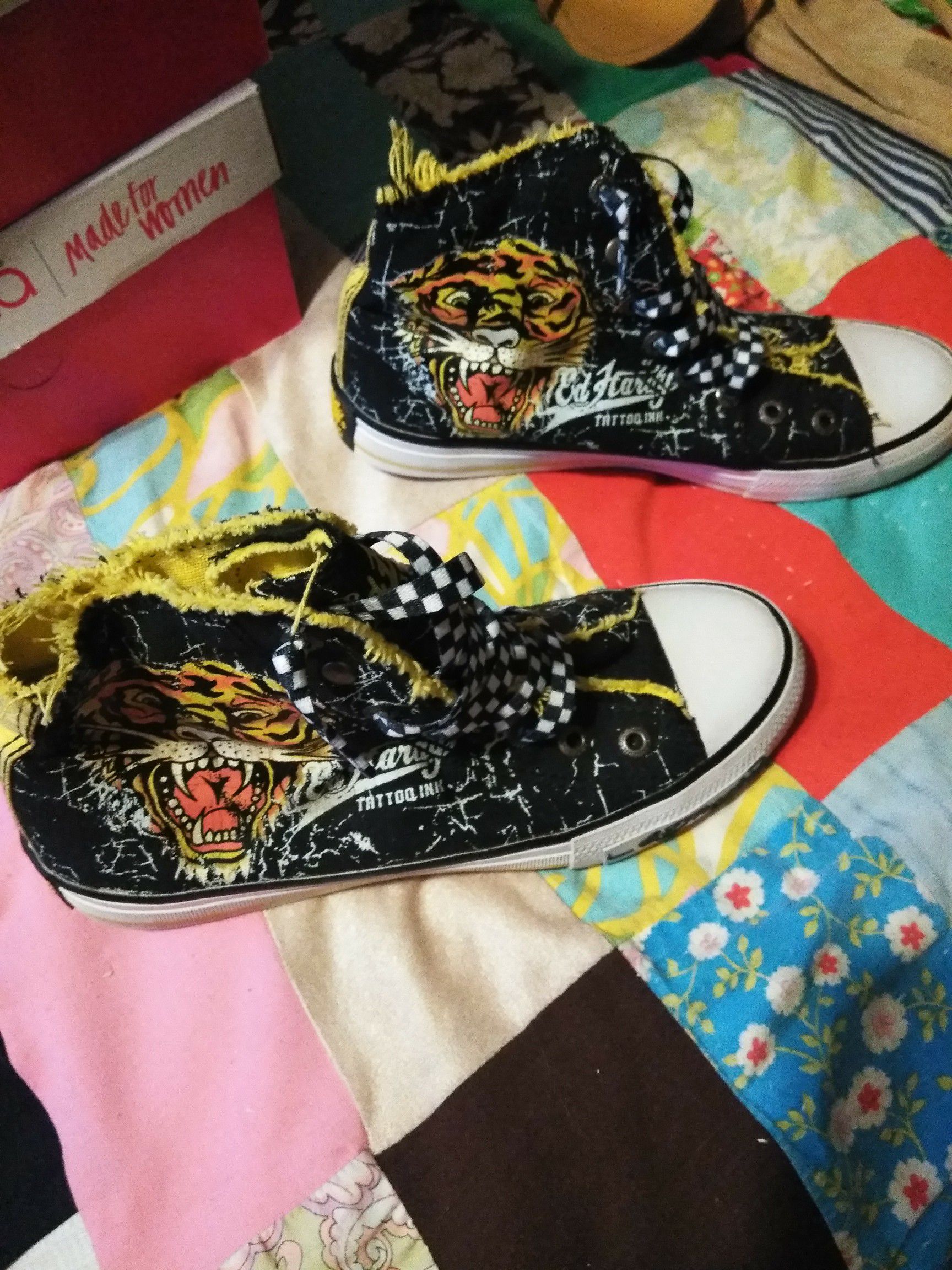 Womens Ed Hardy Sneakers Size 8