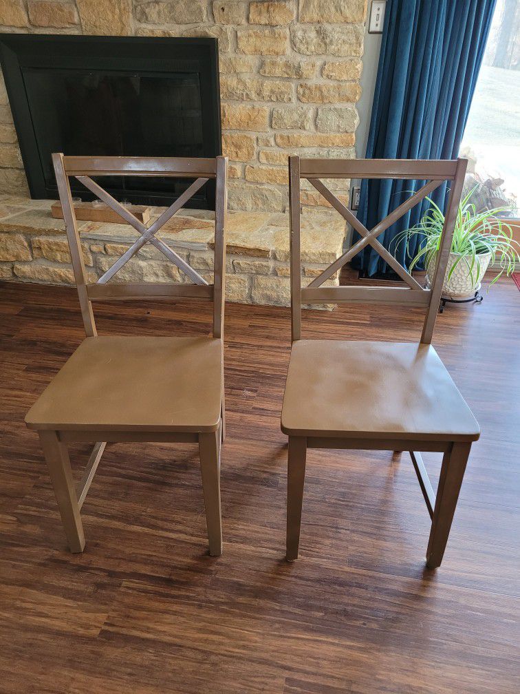 6 Wood Dining Chairs