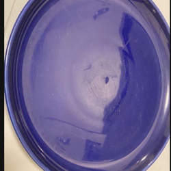 Large 13” Cobalt Blue Ceramic Plant Saucer/Birdbath/Platter