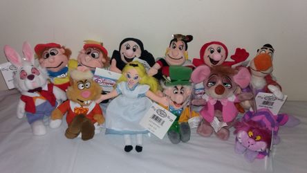 New Disney Complete Alice in Wonderland W/ tag Beanie Babies
