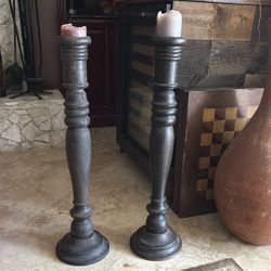  Candelabra’s, 2‘6“ Wood  Light  Weight