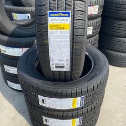 205/55r16 Goodyear assurance all season set of new tires set de llantas nuevas 