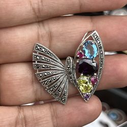 Pendant Butterfly Silver Stamped 925