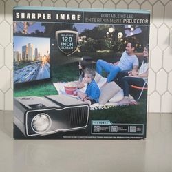 sharper image portable hd led entertainment projector