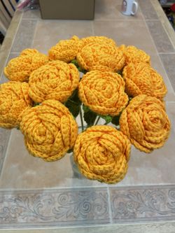 Crocheted Flowers Anniversary Gifts 