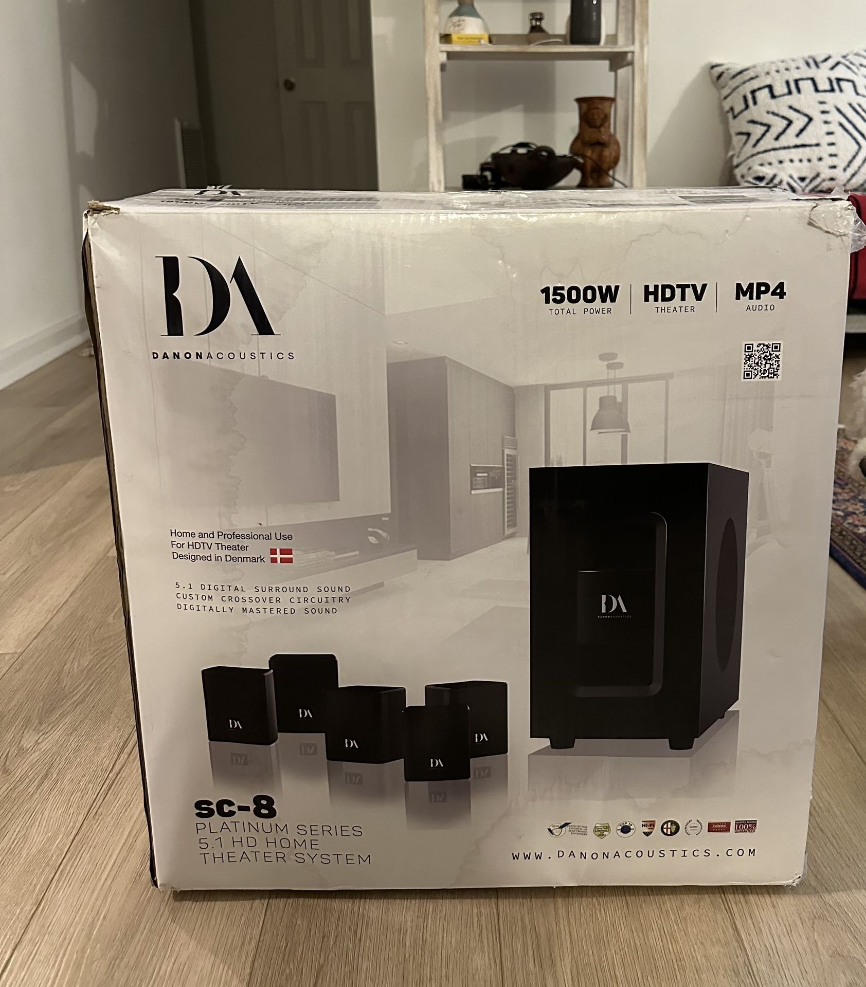 Danon Acoustics SC-8 Platinum Series 5.1 HD Home Theater System 1500W.