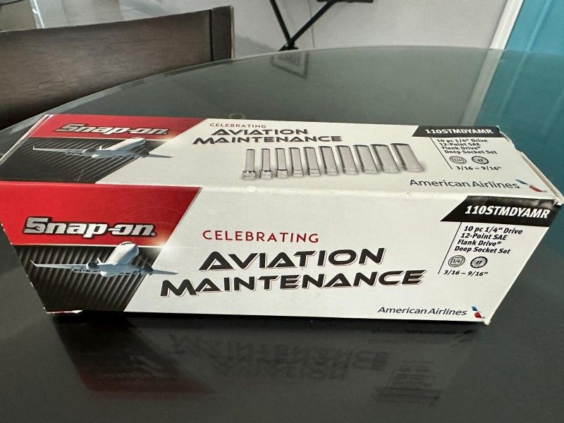 Snap-on 10pc 1/4" Drive 12-Point SAE Flank Drive Deep Socket Set