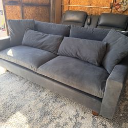 West Elm Midnight blue Couch 82"