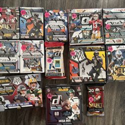 NFL football optic mosaic prizm donruss select mega blaster hanger box