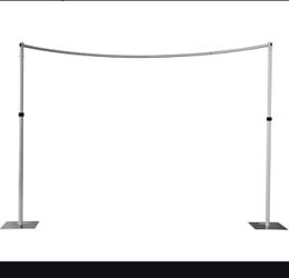 Curved Pipe & Drape Backdrop Stand – Adjustable Event Display Frame