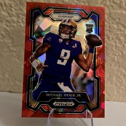 2024 Panini Prizm Draft Picks - Michael Penix Jr. #101 Red Ice Prizm (RC)